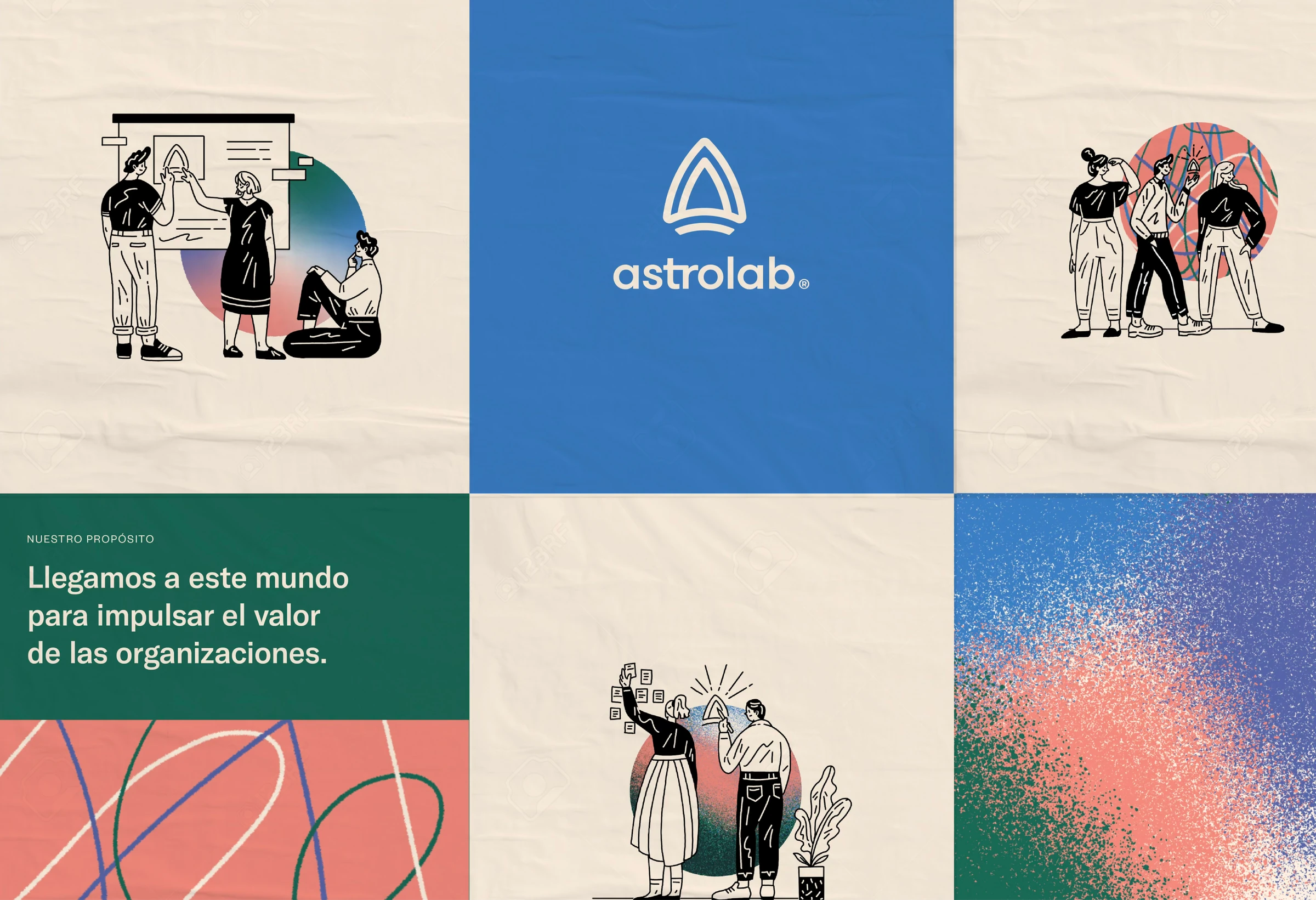 Astrolab — brand identity collage