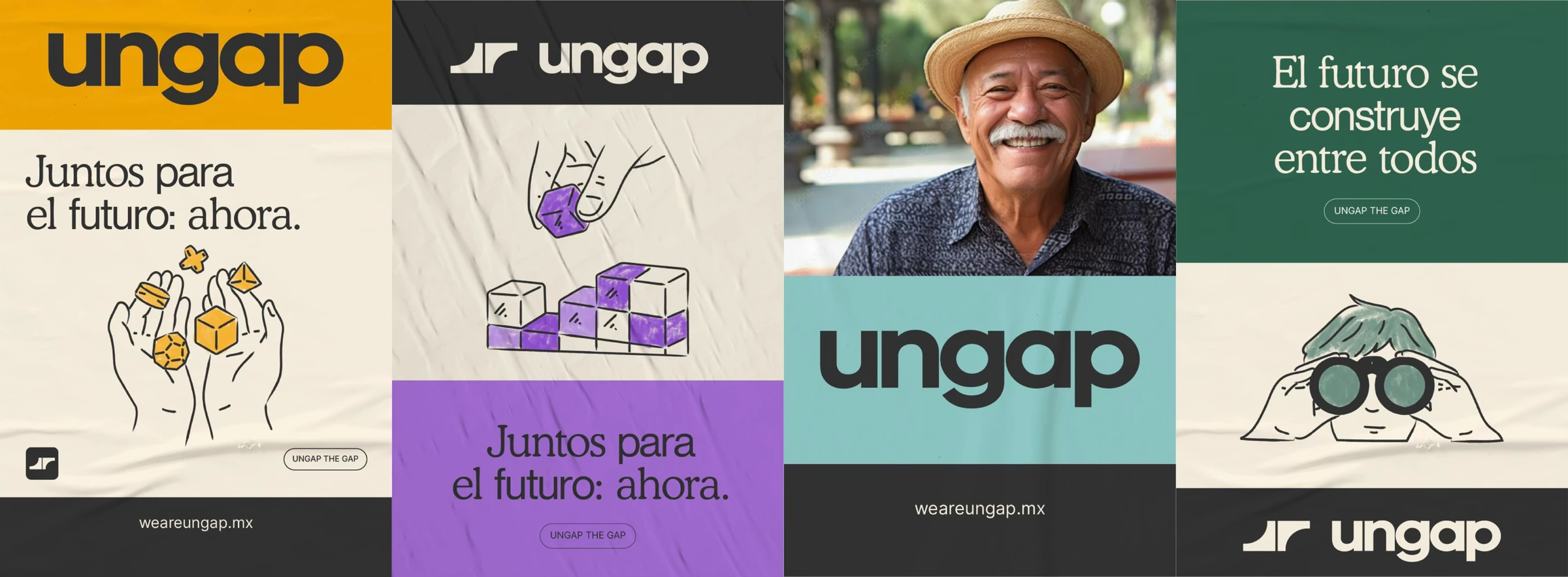 UNGAP — brand identity collage